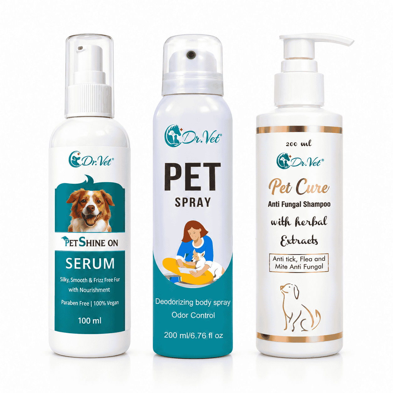 PET SHINE ON SERUM ,PET CURE , PET SPRAY